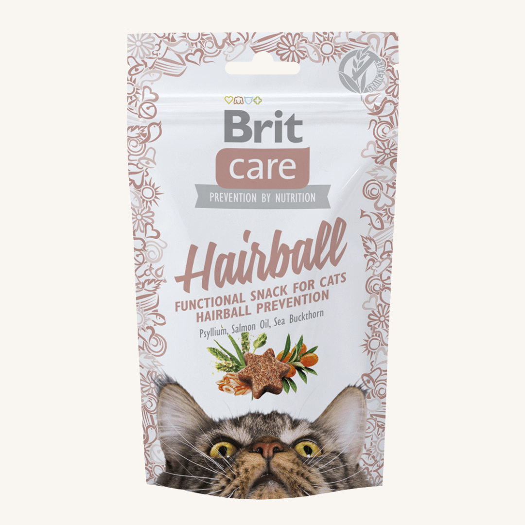 BRIT ǀ mačji priboljški HAIRBALL - RACA & PIŠČANEC 50 g od Brit | Na voljo pri Forapet