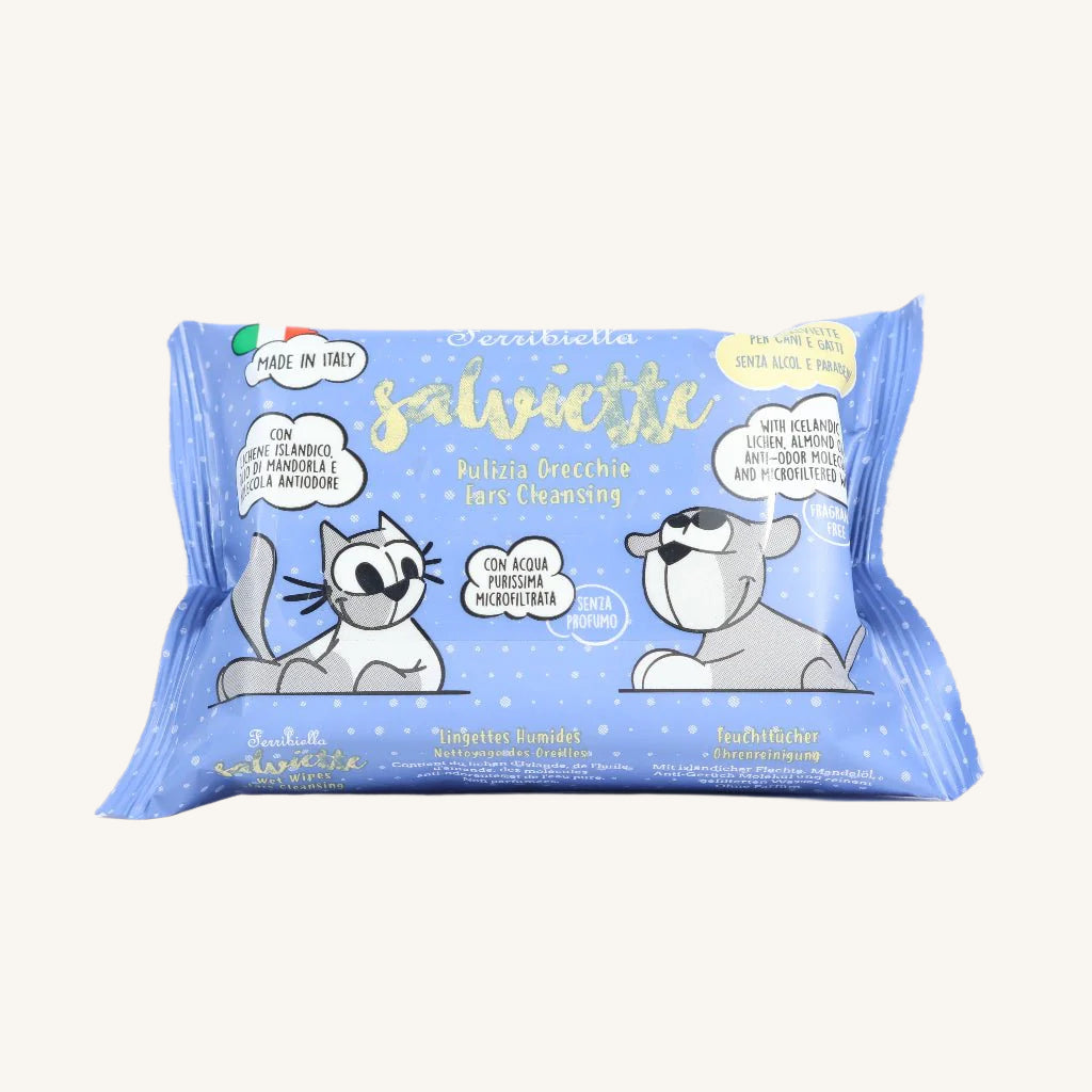 Čistilni robčki za UŠESA za pse in mačke od Ferribiella | Na voljo pri Forapet