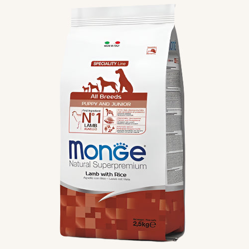 DONACIJA Monge ǀ MONOPROTEINSKI PUPPY pasji briketi - JAGNJETINA 2,5 kg od Monge | Na voljo pri Forapet