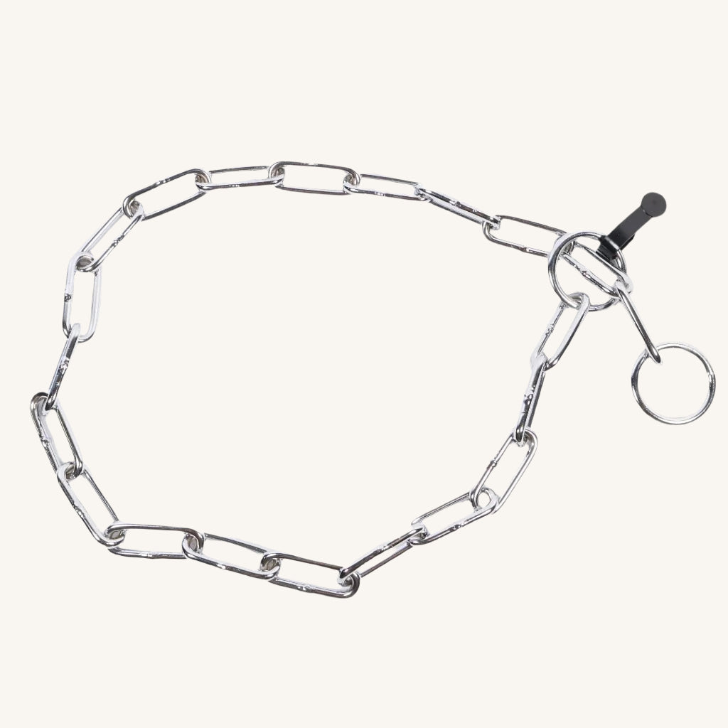 Kovinska pasja zatezna ovratnica - dolgi člen od Ferribiella | Na voljo pri Forapet