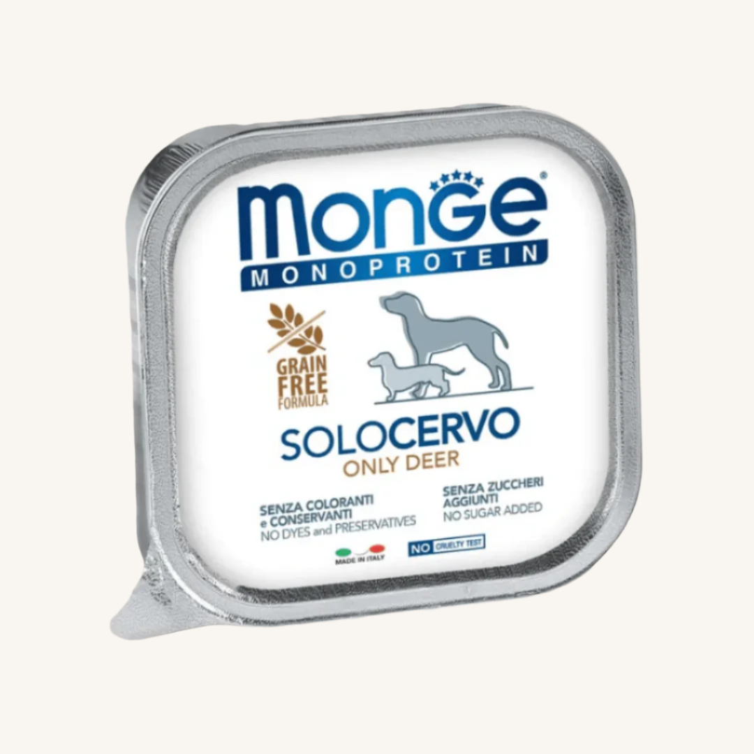 Monge ǀ MONOPROTEINSKA pasja mokra hrana - JELEN 150 g od Monge | Na voljo pri Forapet