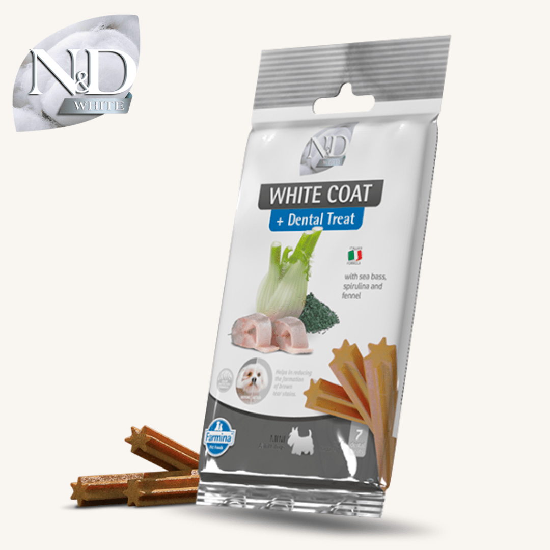 N&D White ǀ MINI pasji priboljški - BRANCIN 60 g od N&D White I Farmina | Na voljo pri Forapet