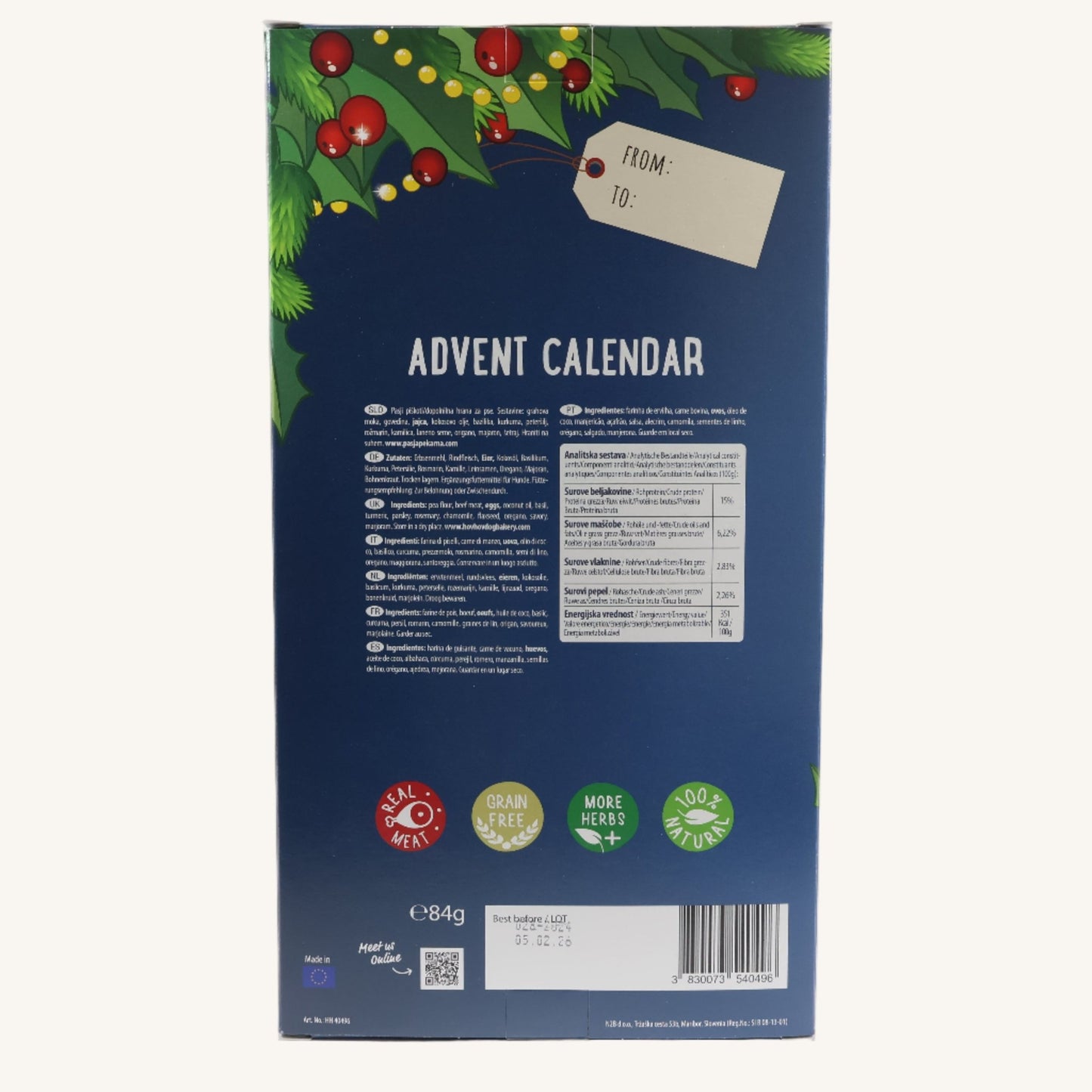 Pasji ADVENTNI KOLEDAR od HOV - HOV Pasja pekarna | Na voljo pri Forapet