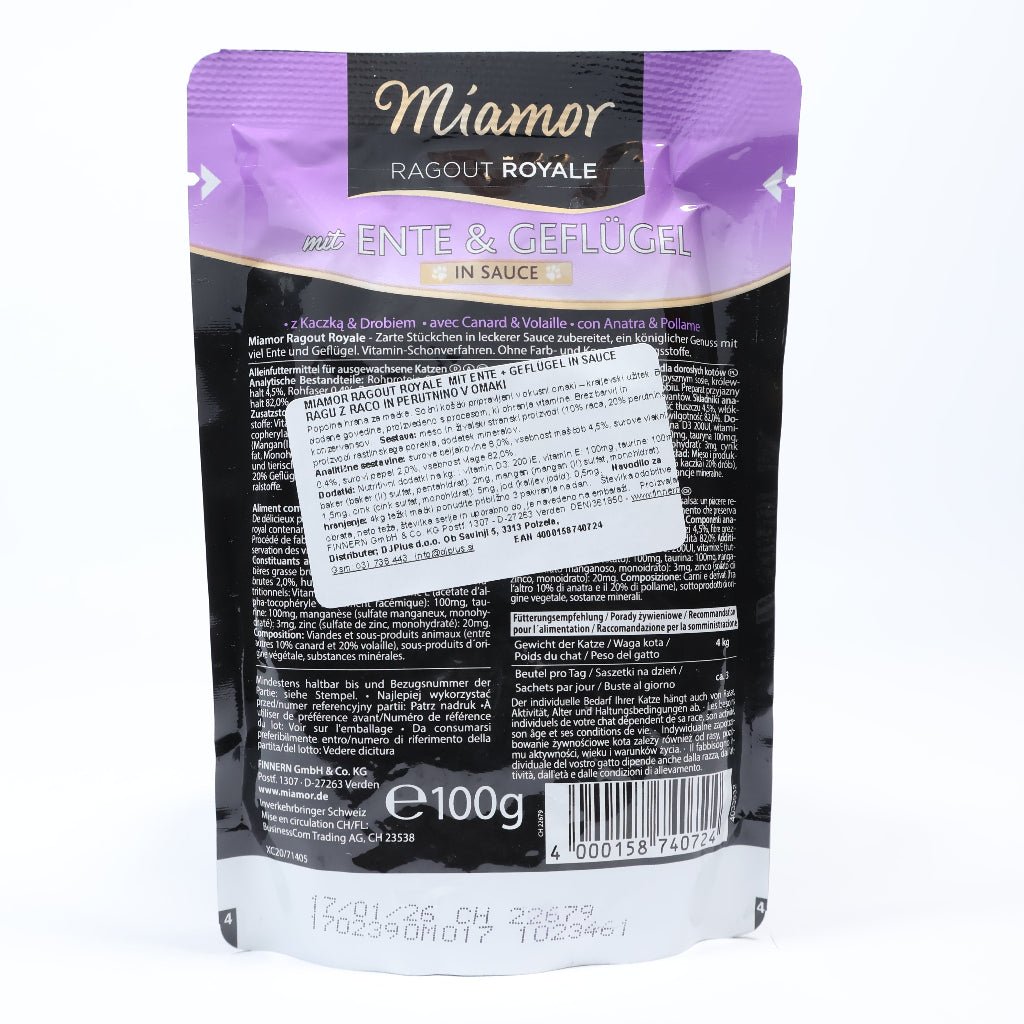 DONACIJA Miamor ǀ mačja mokra hrana - RACA & PERUTNINA 100 g od Miamor | Na voljo pri Forapet