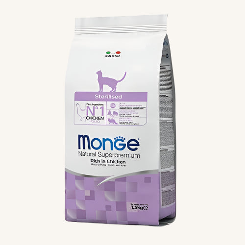 DONACIJA Monge ǀ STERILISED mačji briketi - PIŠČANEC 1,5 kg od Monge | Na voljo pri Forapet