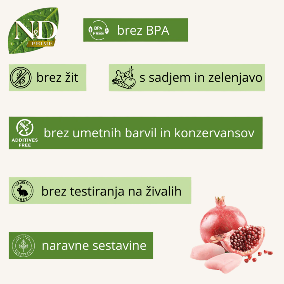 DONACIJA N&D Prime ǀ KITTEN mačja mokra hrana - PIŠČANEC 70 g od Farmina | Na voljo pri Forapet