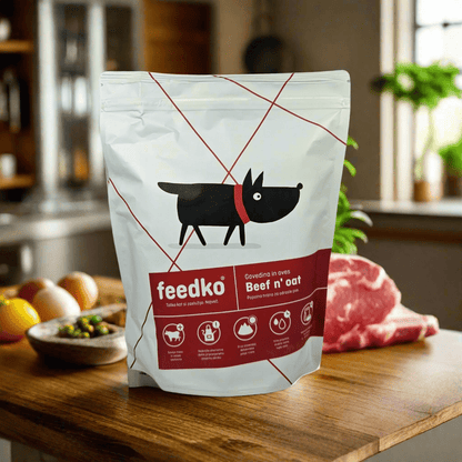 Feedko ǀ dehidrirana pasja hrana GOVEDINA & OVES 1,35 kg (= 4,5 kg) od Feedko | Na voljo pri Forapet