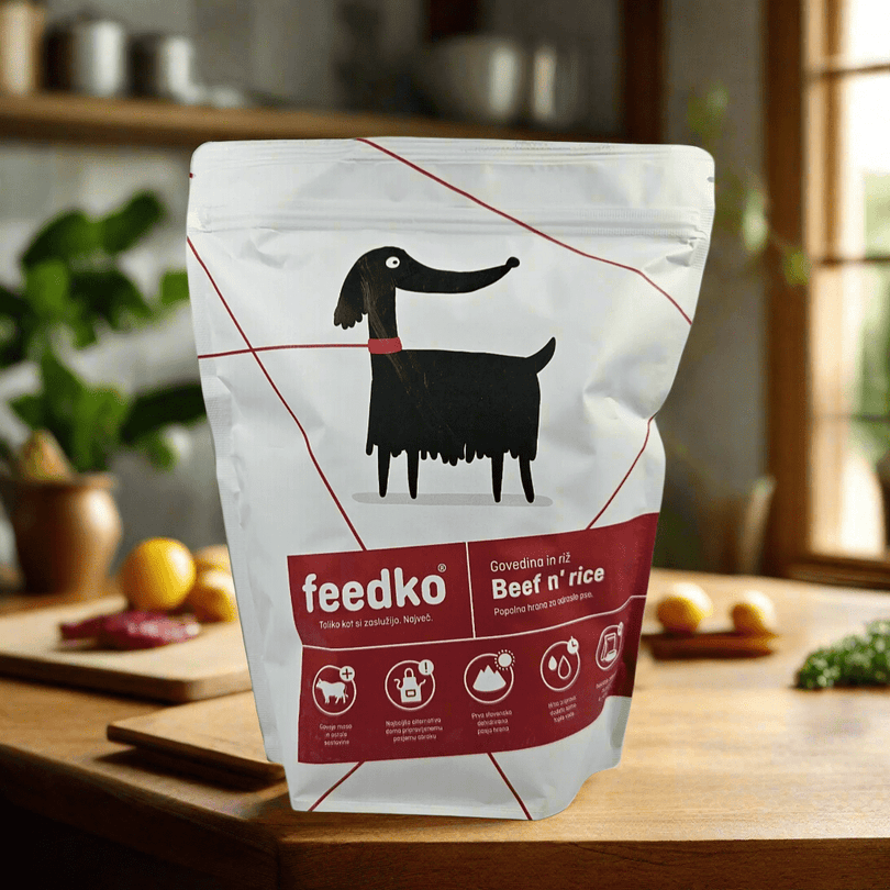 Feedko ǀ dehidrirana pasja hrana GOVEDINA & RIŽ 1,35 kg (= 4,5 kg) od Feedko | Na voljo pri Forapet
