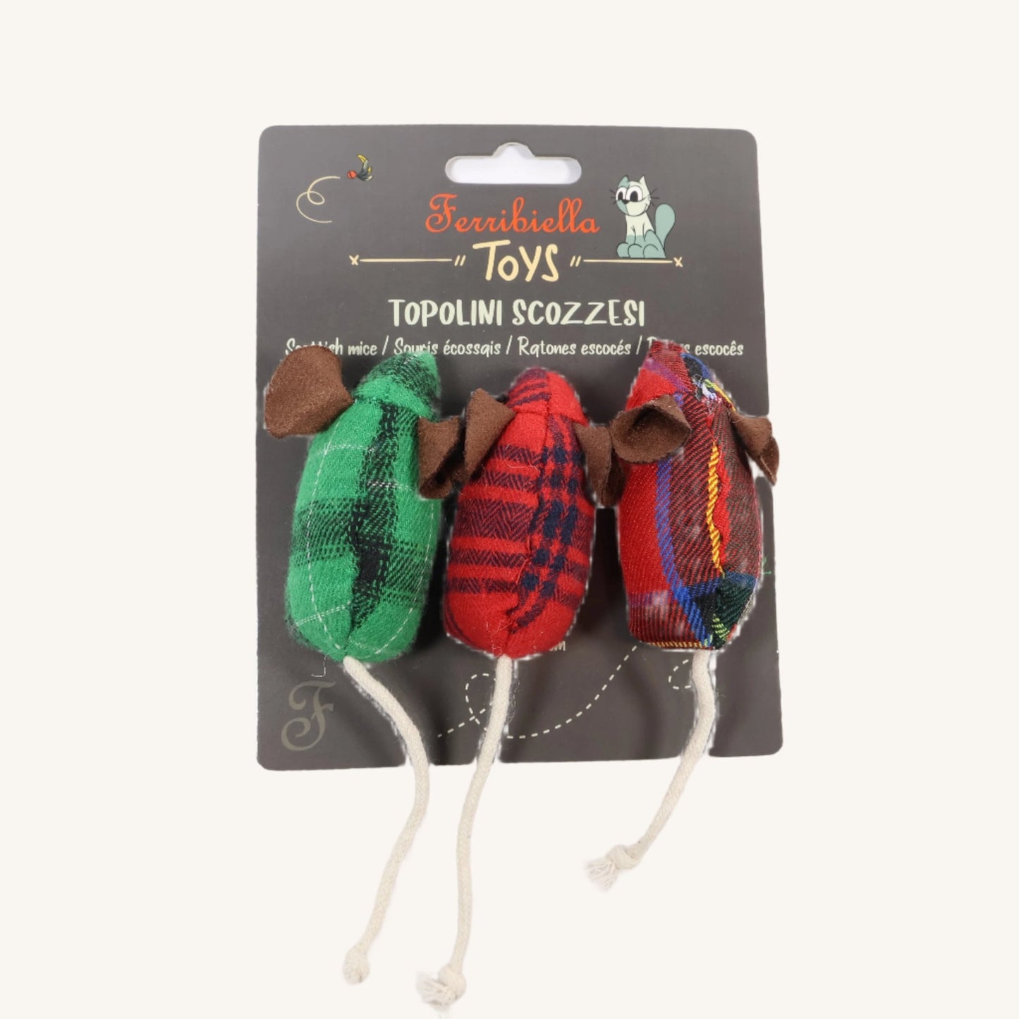 Igrača za mačke BOŽIČNE MIŠKE 3 kos od Ferribiella | Na voljo pri Forapet