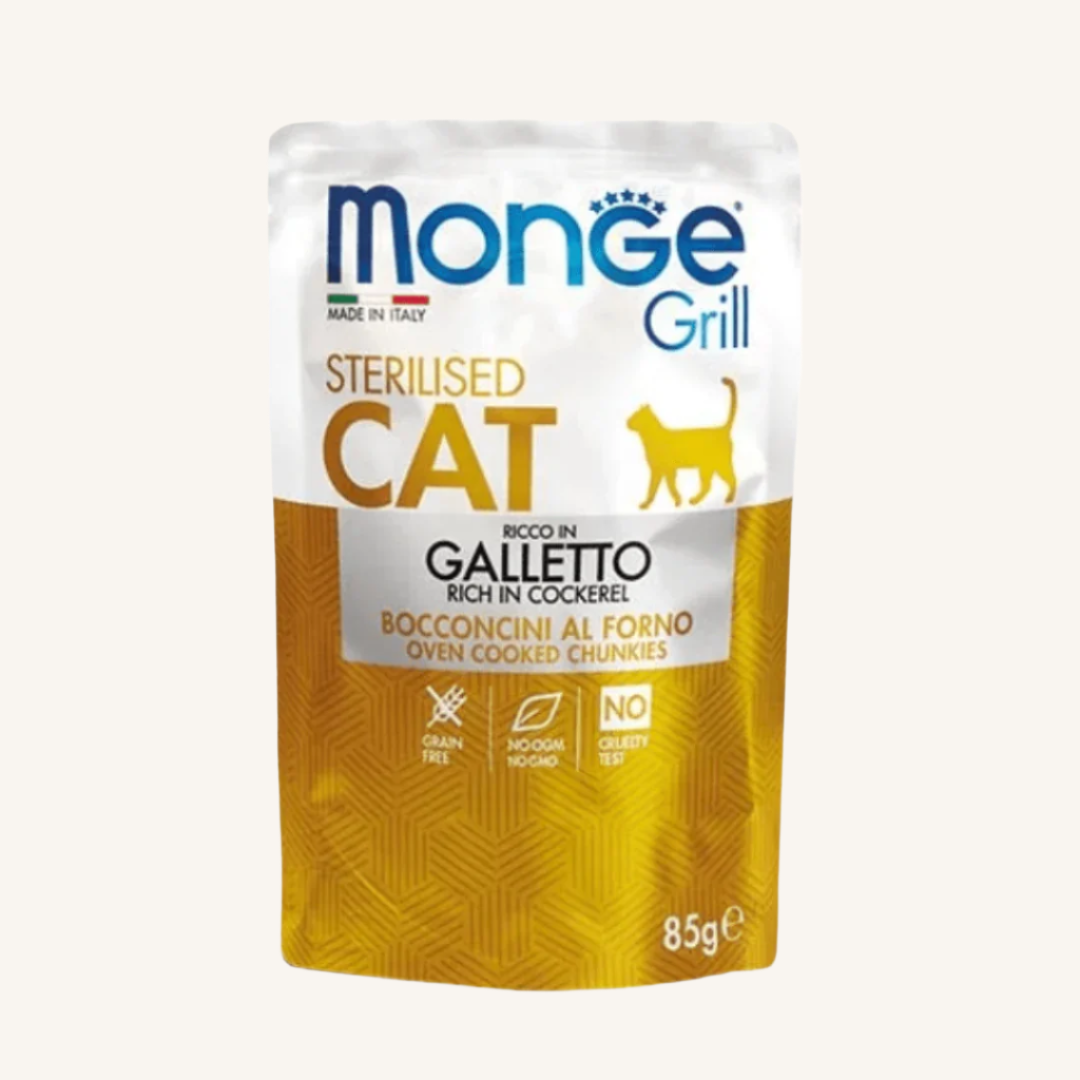 Monge Grill ǀ STERILISED mačja mokra hrana - PETELIN 85 g od Monge | Na voljo pri Forapet