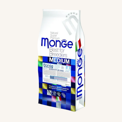 Monge ǀ MEDIUM PUPPY & JUNIOR pasji briketi - PIŠČANEC od Monge | Na voljo pri Forapet