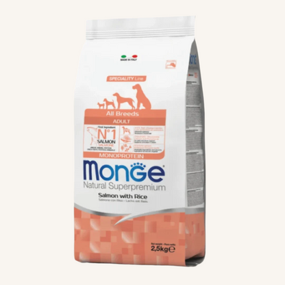 Monge ǀ MONOPROTEINSKI pasji briketi - LOSOS od Monge | Na voljo pri Forapet