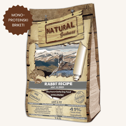 Natural Greatness ǀ MEDIUM & MAXI ADULT & SENIOR pasji briketi - URAVNAVANJE TEŽE (kunec) od Natural Greatness | Na voljo pri Forapet