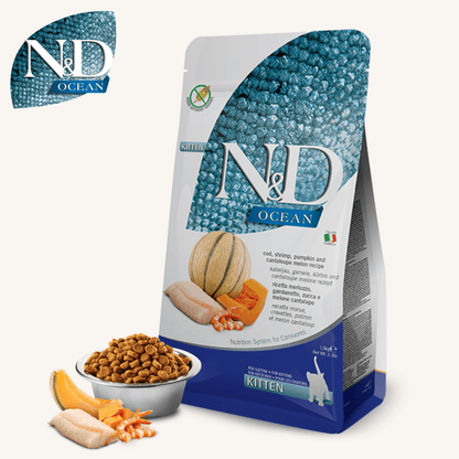 N&D Ocean ǀ mačji briketi KITTEN - POLENOVKA & KOZICE od N&D Ocean I Farmina | Na voljo pri Forapet