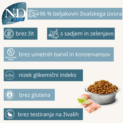 N&D Ocean ǀ mačji briketi SLED & BUČA od N&D Ocean I Farmina | Na voljo pri Forapet