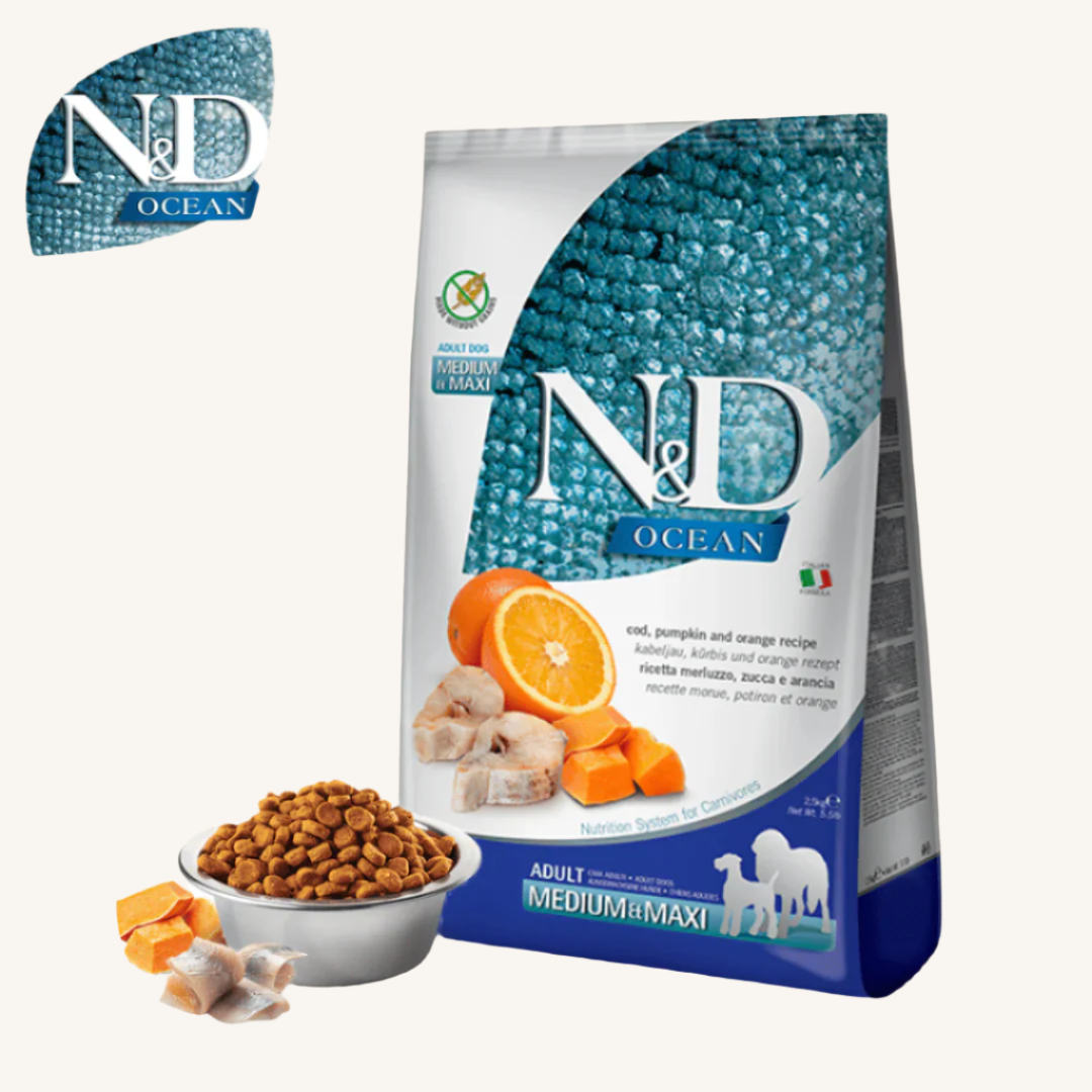 N&D Ocean ǀ MEDIUM & MAXI pasji briketi - POLENOVKA od N&D Ocean I Farmina | Na voljo pri Forapet