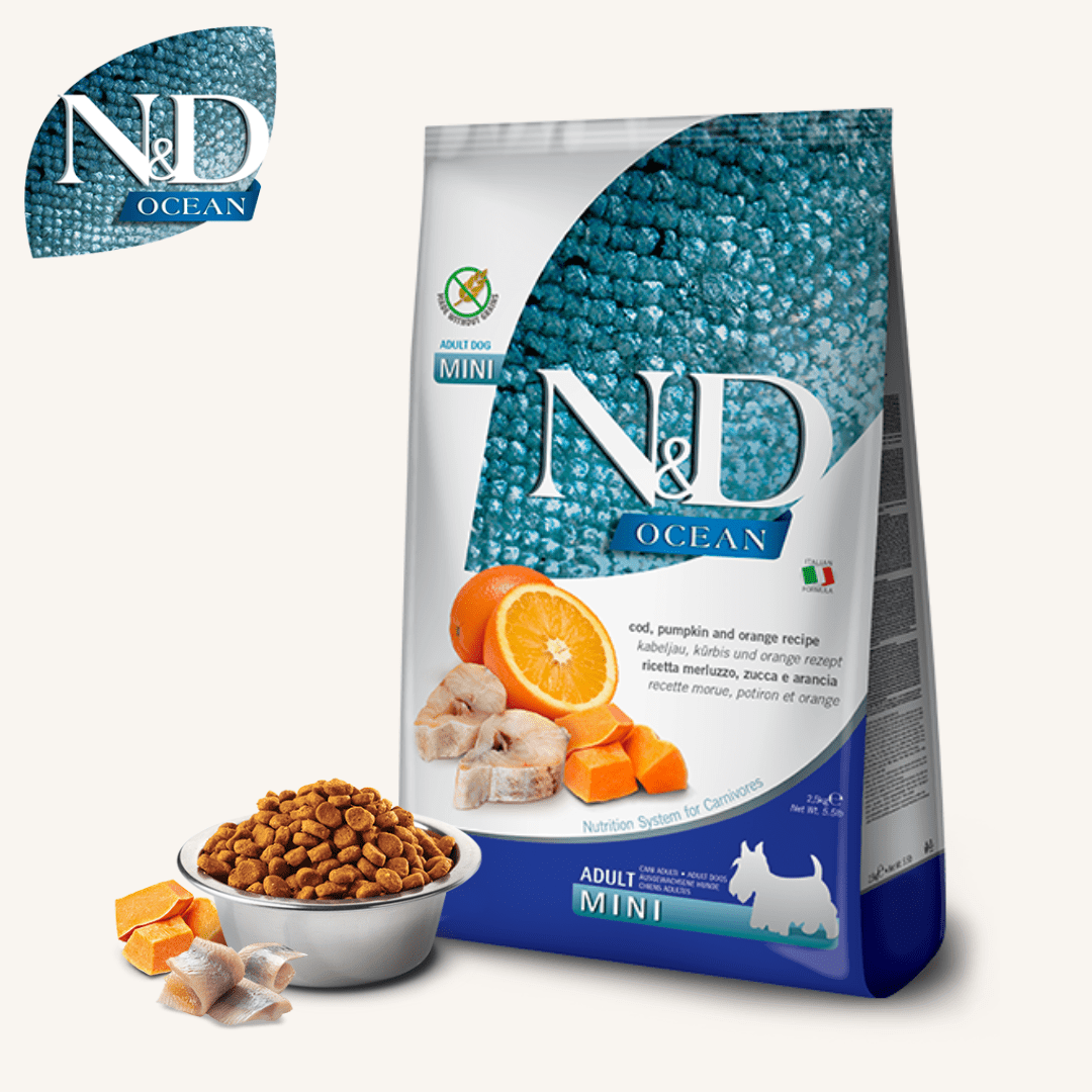 N&D Ocean ǀ MINI pasji briketi - POLENOVKA od N&D Ocean I Farmina | Na voljo pri Forapet