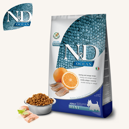N&D Ocean ǀ MINI pasji briketi - SLED od N&D Ocean I Farmina | Na voljo pri Forapet