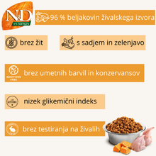 N&D Pumpkin ǀ MEDIUM & MAXI pasji briketi - PREPELICA 12 kg od N&D Pumpkin I Farmina | Na voljo pri Forapet