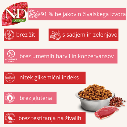 N&D Quinoa ǀ MEDIUM & MAXI pasji briketi - STERILISED (raca) od N&D Quinoa I Farmina | Na voljo pri Forapet