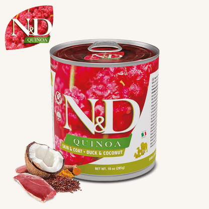 N&D Quinoa ǀ pasja mokra hrana - RACA (podpora koži & dlaki) 285 g od N&D Quinoa I Farmina | Na voljo pri Forapet