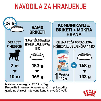 Royal Canin ǀ MEDIUM PUPPY pasji briketi - PERUTNINA od Royal Canin | Na voljo pri Forapet