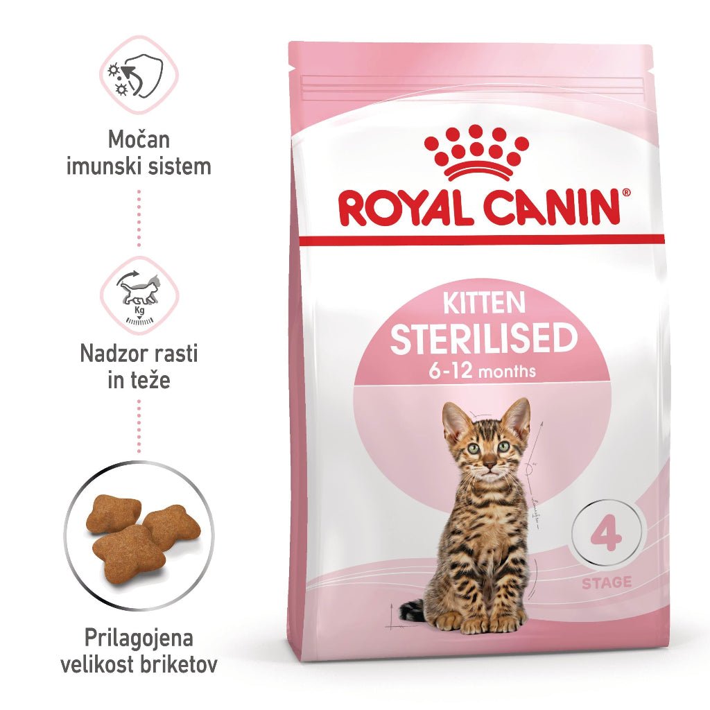 Royal Canin ǀ STERILISED KITTEN mačji briketi - PERUTNINA od Royal Canin | Na voljo pri Forapet